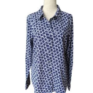 Gap Boyfriend Fit Button-Down Shirt Women's Small